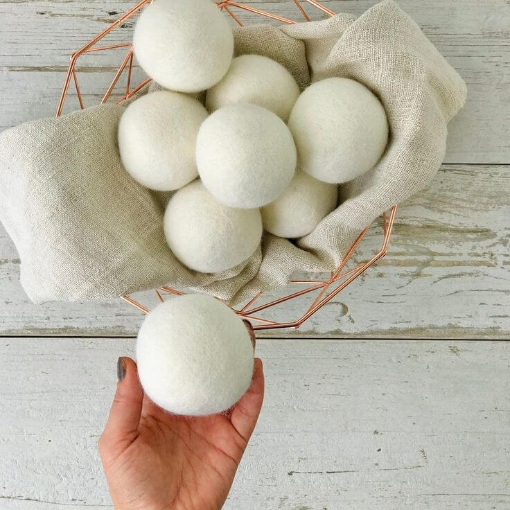 Organic Wool Laundry Dryer Balls - Pack of 3 - Delune