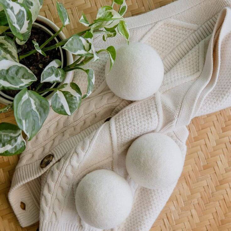 Reusable Organic Wool Dryer Balls - Pack of 3 - Delune