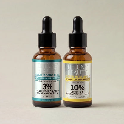 Delune Hyaluronic Aloe B5 og Super Vitamin C – duo – produktfoto