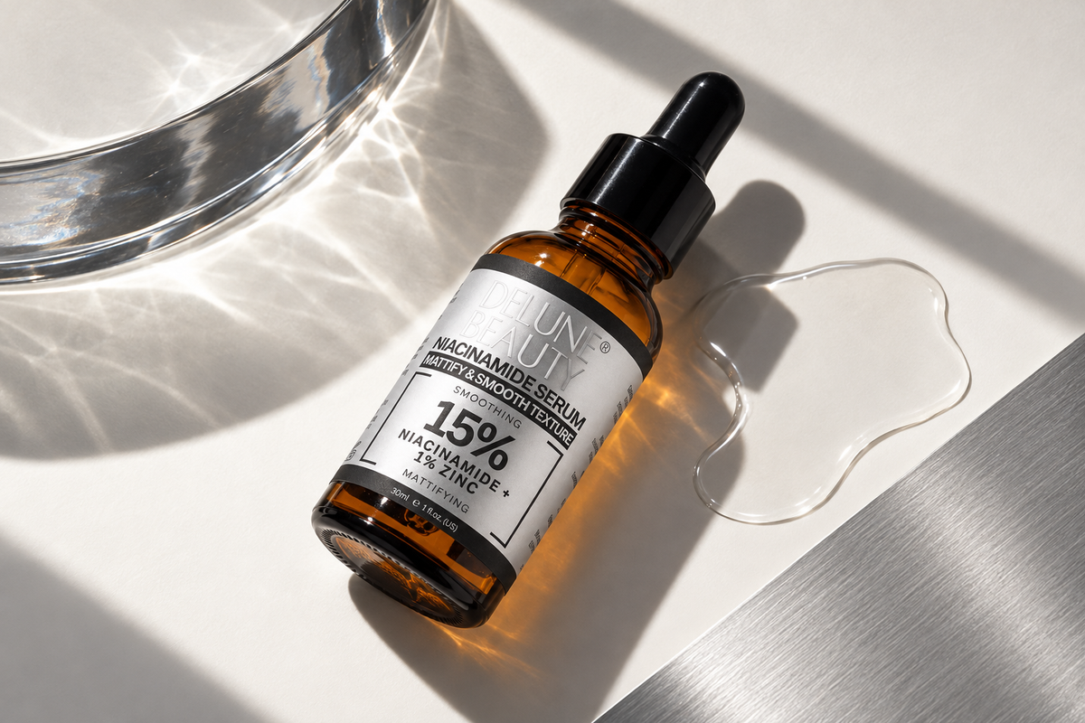 Serum med niacinamid og 1 % zink