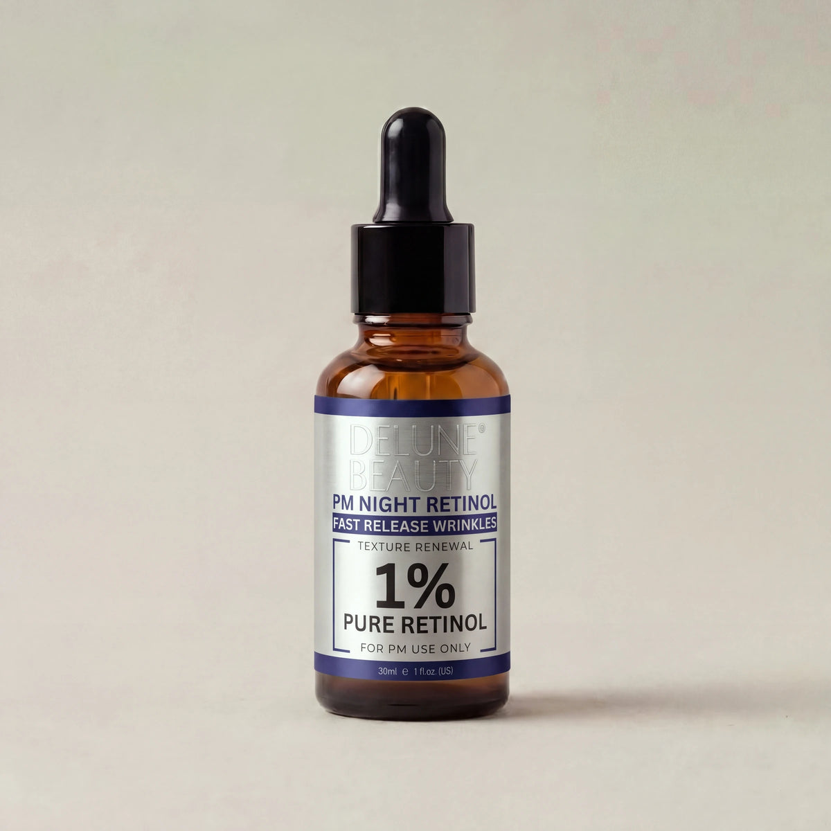 Delune Beauty PM Night Retinol Power Serum, 1 % ren retinol, 30 ml