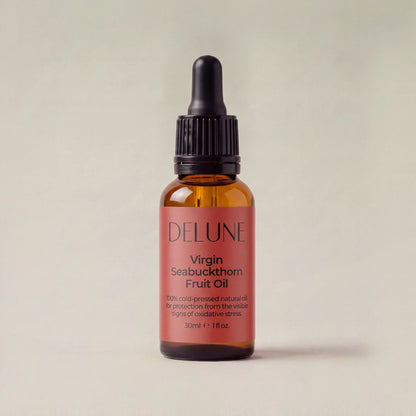 Koldpresset havtornolie fra Delune i 30 ml pipetteflaske