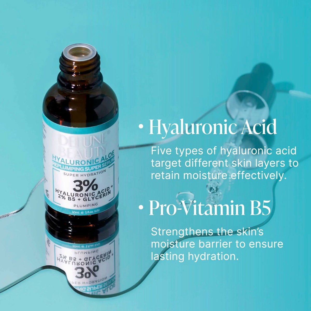 Hyaluronic Aloe B5 – ansigtsserum – Delune