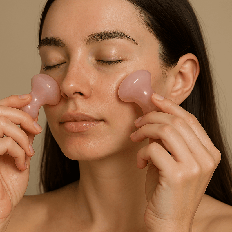 Jade Quartz Mushroom Eye Massage Tool - Delune 