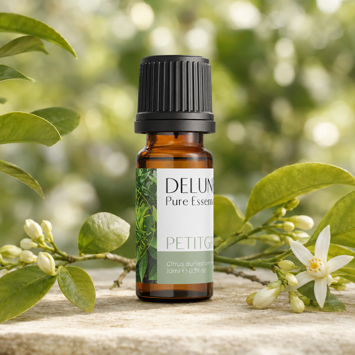Delune Petitgrain Pure Essential Oil 10ml lifestyle product image